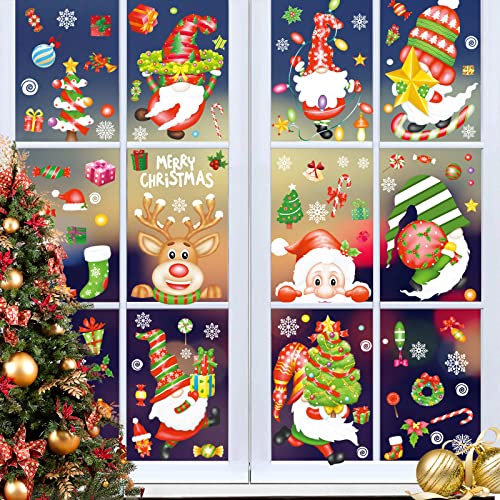 Fensterbilder Weihnachten Selbstklebend, Luriseminger 114pcs Weihnachtlich Sticker Fenster Weihnachtsdeko Fenstersticker Fenster Weihnachten Aufkleber von Luriseminger