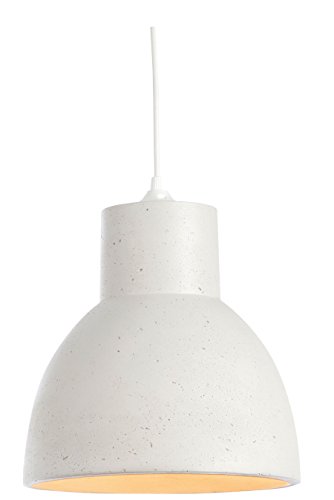 Lussiol Studio Block 25 weiß, Beton-Hängeleuchte, 60 W, weiß, ø 25 x H 25 cm von Lussiol