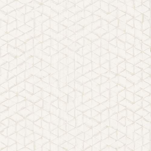 Lutèce Triangoli Tapete weiß Vinyl auf Vlies | 28180190 | Schlafzimmer, Wohnzimmer, Flur, Wohnzimmer von Lutèce