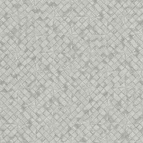 Lutece Tapete mit Leder-Effekt, Grau, Vinyl auf Vlies, 11170509, für Schlafzimmer, Wohnzimmer, Flur, Wohnzimmer von Lutèce