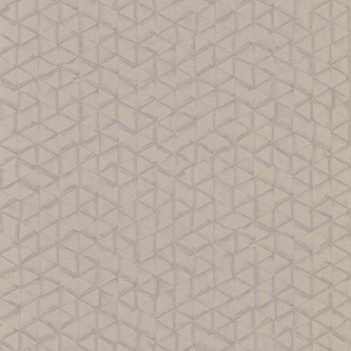 Lutèce Triangoli Tapete Triangoli Braun Vinyl auf Vlies | 28180108 | Schlafzimmer, Wohnzimmer, Flur, Wohnzimmer von Lutèce