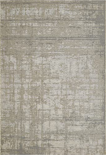-LUXOR- living Teppich Patio In- & Outdoorteppich wetterfest in modernem Muster Flachgewebe Teppich geeignet in Verwendung mit Fußbodenheizung und Saugroboter 160 x 230 cm beige-grau von -LUXOR- living