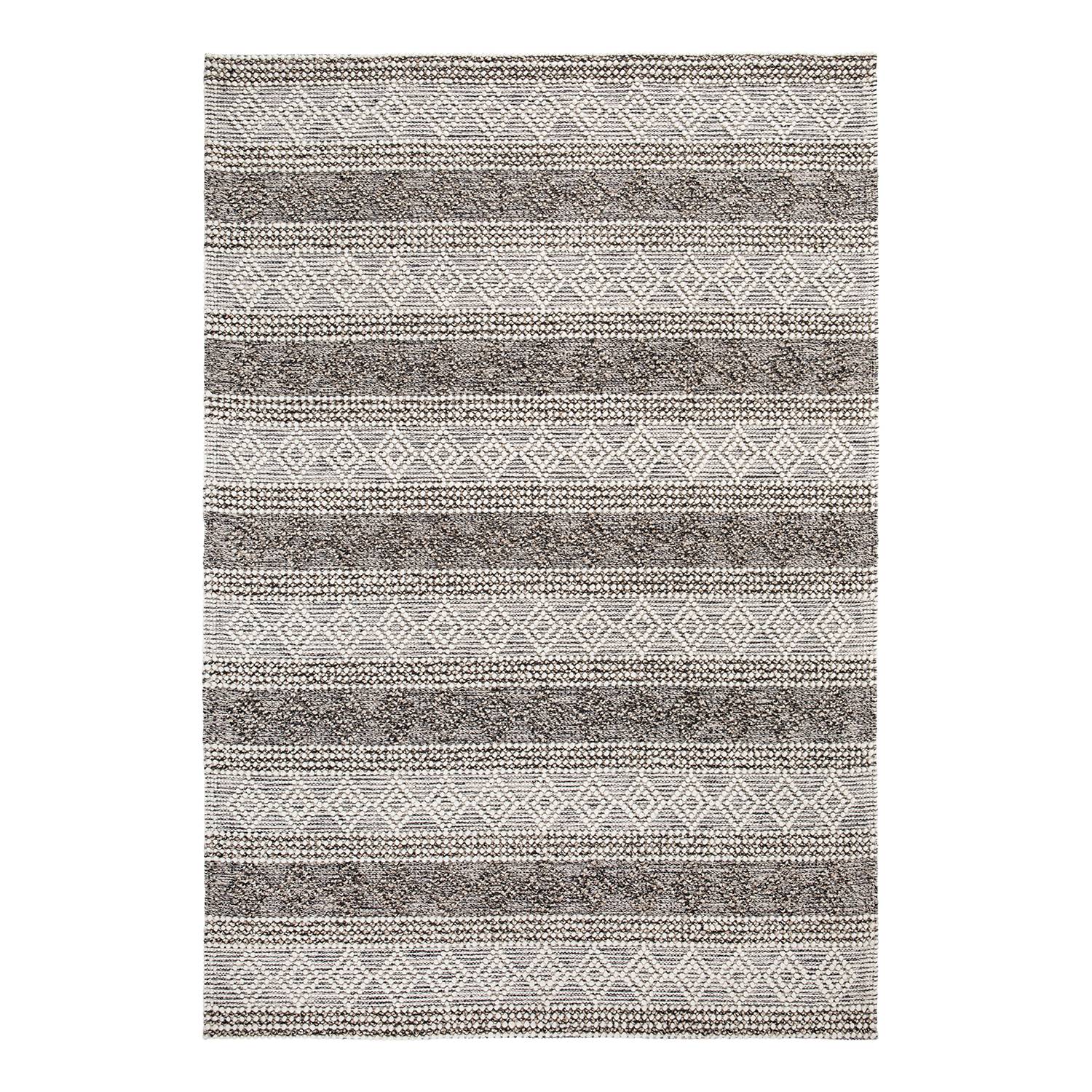 Luxor living Wollteppich Aalborg Creme/Grau Rechteckig 130x190 cm (BxT) Wolle von Luxor living