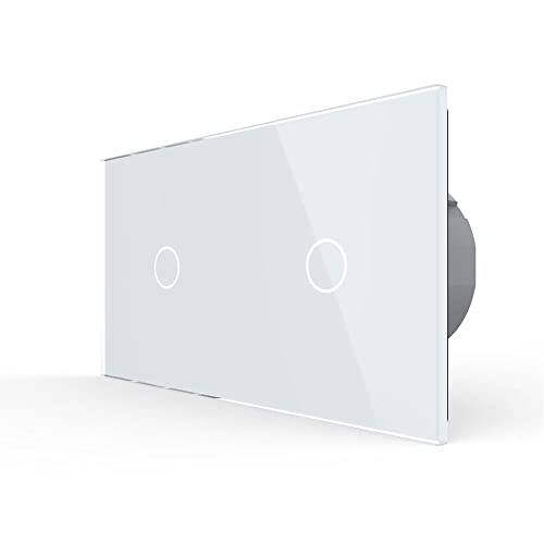 Lichtschalter Glas Touchscreen Doppeldimmer VL-C701D/C701D-11-A in Weiß NEU von Luxus-Lamp