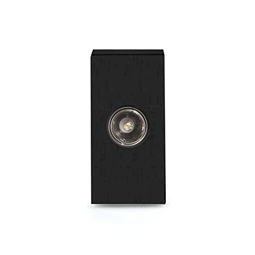 Luxus-Time Touch Lichtschalter Wandschalter POINT SERIE Glas Sensor Schalter Wechselschalter Schuko Steckdosen USB Grau Weiß Schwarz Gold (Modul: 1/2 TV, Schwarz) von Luxus-Time