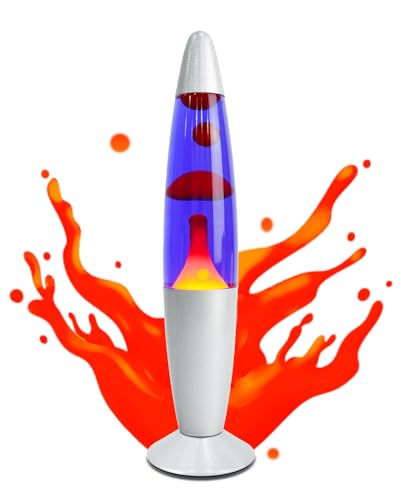 Luxvista 13'' Lavalampe in Rot und Lila für Erwachsene und Kinder 34cm Dekorative Lava Lamp Umgebungsbeleuchtung für Zuhause, Spielzimmer, Party, Geschenkidee von Luxvista