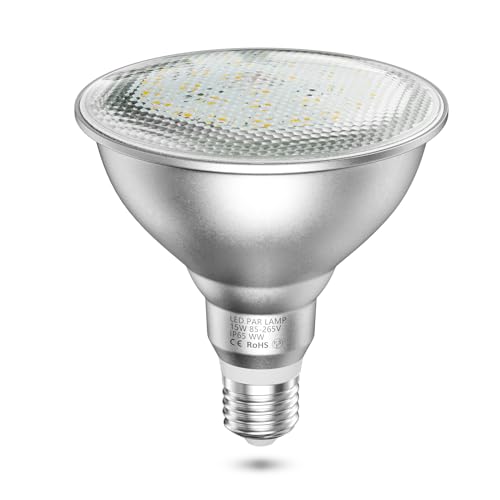 Luxvista 15W PAR38 LED Lampe E27 Birne Wasserdicht IP65 Reflektorlampe 220V Warmweiß 3000K 120 Grad Spotlampe(Nicht Dimmbar, 1-Stück) von Luxvista