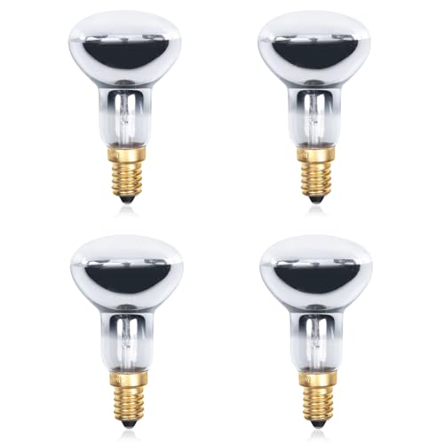Luxvista E14 R50 SES Dimmbare Reflektor-Glühbirne, Goldener Kleiner Edison-Schraubsockel, Leuchtmittel E14 Strahlerlampe (Warmes Licht 2700K, 4 Stück) von Luxvista