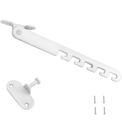 Lxoraziy Fensterfeststeller für Kippfenster, 18 cm Fensterstopper Metall, Zuschlagschutz, Fensterriegel zum Einstellen der Fensteröffnung(Weiß) von Lxoraziy