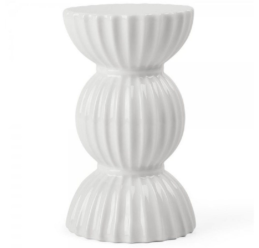 Lyngby Porcelæn Kerzenhalter Porcelain Kerzenständer Tura Weiß (14cm) von Lyngby Porcelæn