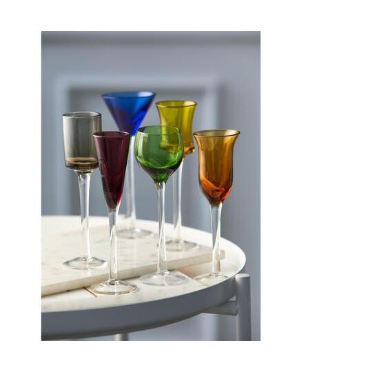 Lyngby Glas 6er Set Schnapsglas Formen/Farben sortiert von Lyngby Glas