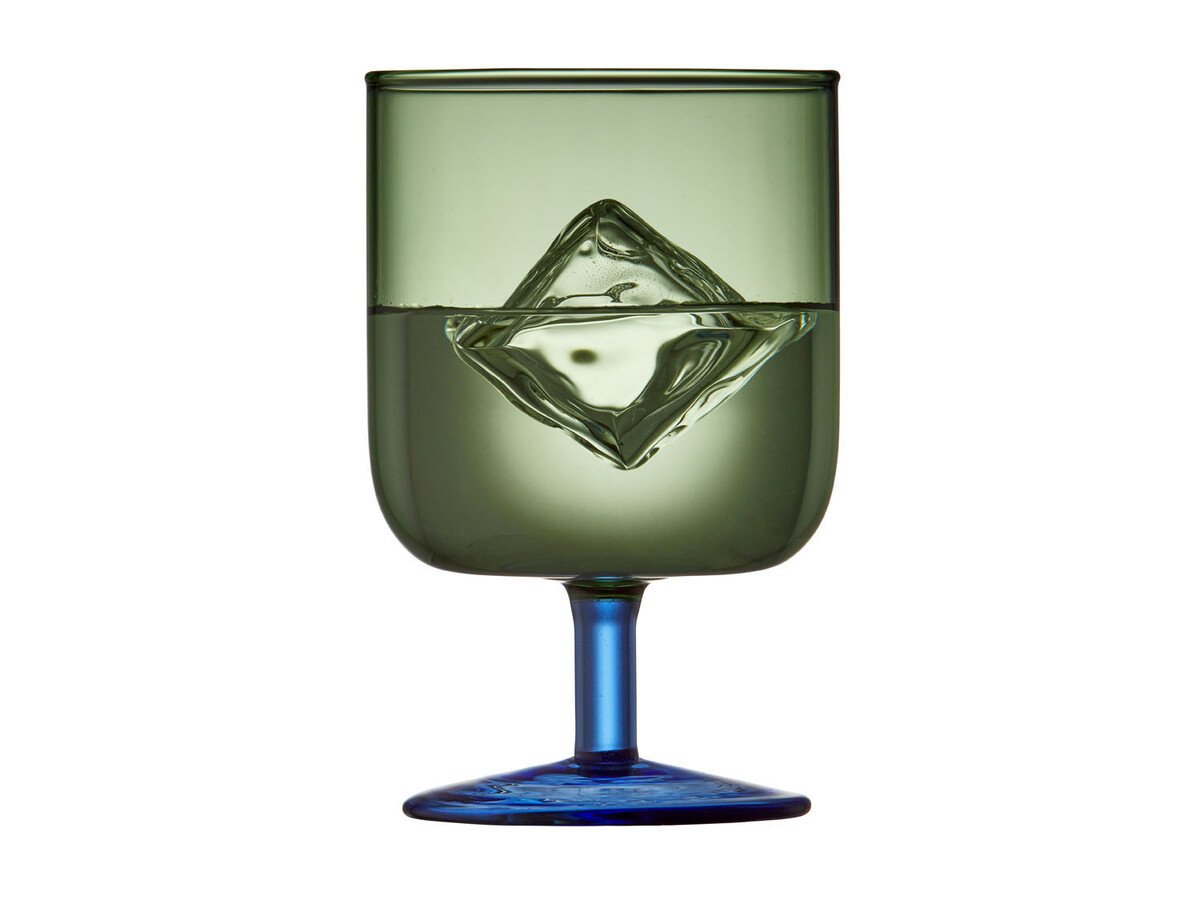 Lyngby Glas Weinglas 2er-Set Torino grün/blau von Lyngby Glas