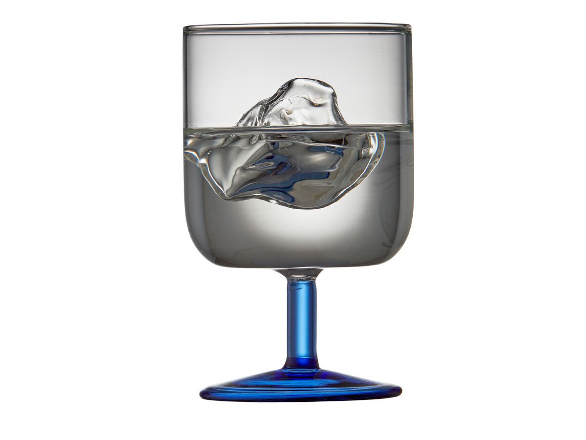 Lyngby Glas Weinglas 2er-Set Torino klar/blau von Lyngby Glas