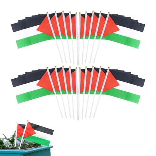 Lyoveu Palästina Flagge,palästina Flagge Gross,Palästina Mini Handfahne Flagge, Palestine Stick Flagge Lebendige Farben Und Lichtecht von Lyoveu
