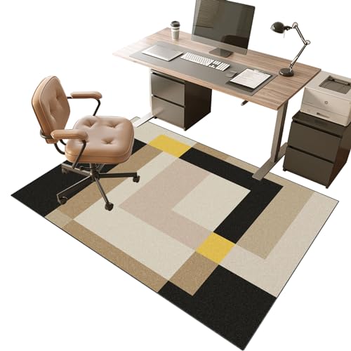 Büro-Computerstuhl-Matten für Teppichböden/rutschfeste Schreibtischstuhlmatte/Bodenschoner für Rollstühle/Gaming-Stuhlmatte/Zuhause, Mehrzweck-Stuhl, Teppich, 80 x 100 cm von LzreXnvoFxg