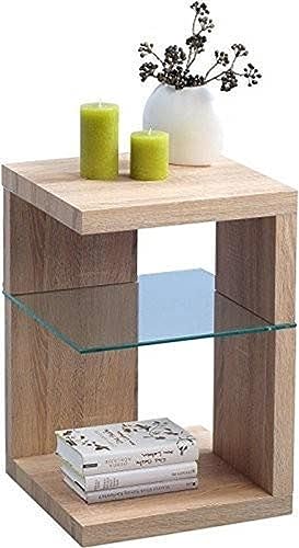 M2 Kollektion 515742 Beistelltisch / Nachttisch Domingo, MDF Dekor Sonoma Eiche, hellbraun, 40x40cm, Höhe 60cm von M2 Kollektion