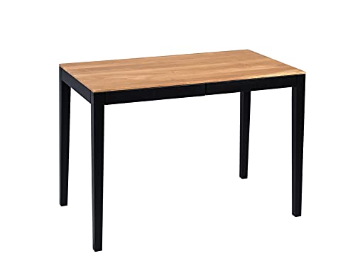M2 Kollektion Nilsson Schreibtisch, Holz, braun, schwarz, B/H/T = 110x75x60cm von M2 Kollektion