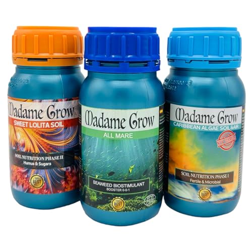 Madame Grow - Natürlicher Dünger für Wachstum und Blüte - Bereichert und schützt - für alle Arten von Samen - 3 x 250ml von MADAME GROW