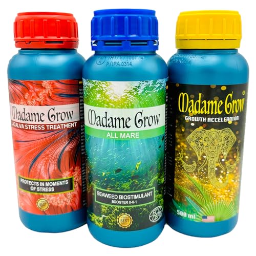 Madame Grow - Naturdünger für Wachstum und Blüte - KIT LEMONADE 3 x 500 ml für alle Arten von Pflanzen von MADAME GROW