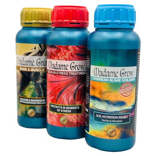 Madame Grow - Organischer Dünger - Natürliche Nährstoffe - Für Pflanzen 420 - Gesunde und schmackhafte Pflanzen - KIT AQUA HUERTO - (3x500ml) von MADAME GROW
