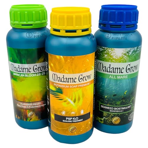 Madame Grow - Universaler Pflanzendünger - Fördert Blüte und Wachstum - 3 x 500ml für verschiedene Samen von MADAME GROW