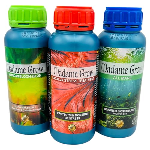 Madame Grow - Universaler Pflanzendünger Grünpflanzen - Ernährung und Wachstum - Organische Formel - 3 x 500ml von MADAME GROW