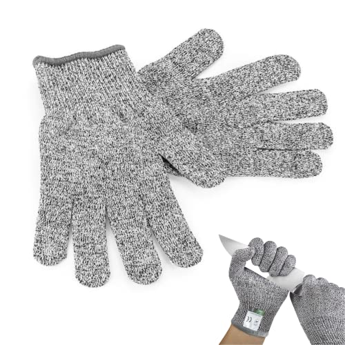 MAGIC SELECT Schnittsichere Handschuhe. Leistungsfähiger Level 5 Schutz. lebensmittelecht. Handschuhe für Gartenbau/Baustelle/Küche Einsatzhandschuhe. (L - 24 cm) von MAGIC SELECT