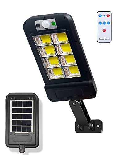 Solarstraßenlaterne 160LEDs mit Bewegungssensor. LED-Solarlampe für den Außenbereich. IP65 Wasserdichte Glühbirne für Garten, Terrasse, Weg, Garage. von MAGIC SELECT