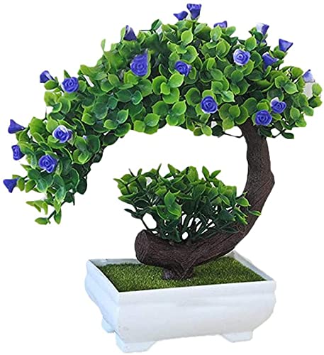 MAGICVOGEL Klein Kunstpflanze Künstliche Pflanzen Kunstblumen Kunstbaum Mini Kunstbonsai im Topf für Zuhause Küche Büro Hochzeit (Lotusfarbe) von MAGICVOGEL