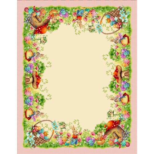 Oster-Tischdecken aus Gobeline, Jacquard – Frühling Sommer – ideal als Geschenk und Tischdekoration mit Ostermotiven – Made in Italy (6 Personen 140 x 180 cm, Magic) von MAGIE DI CASA