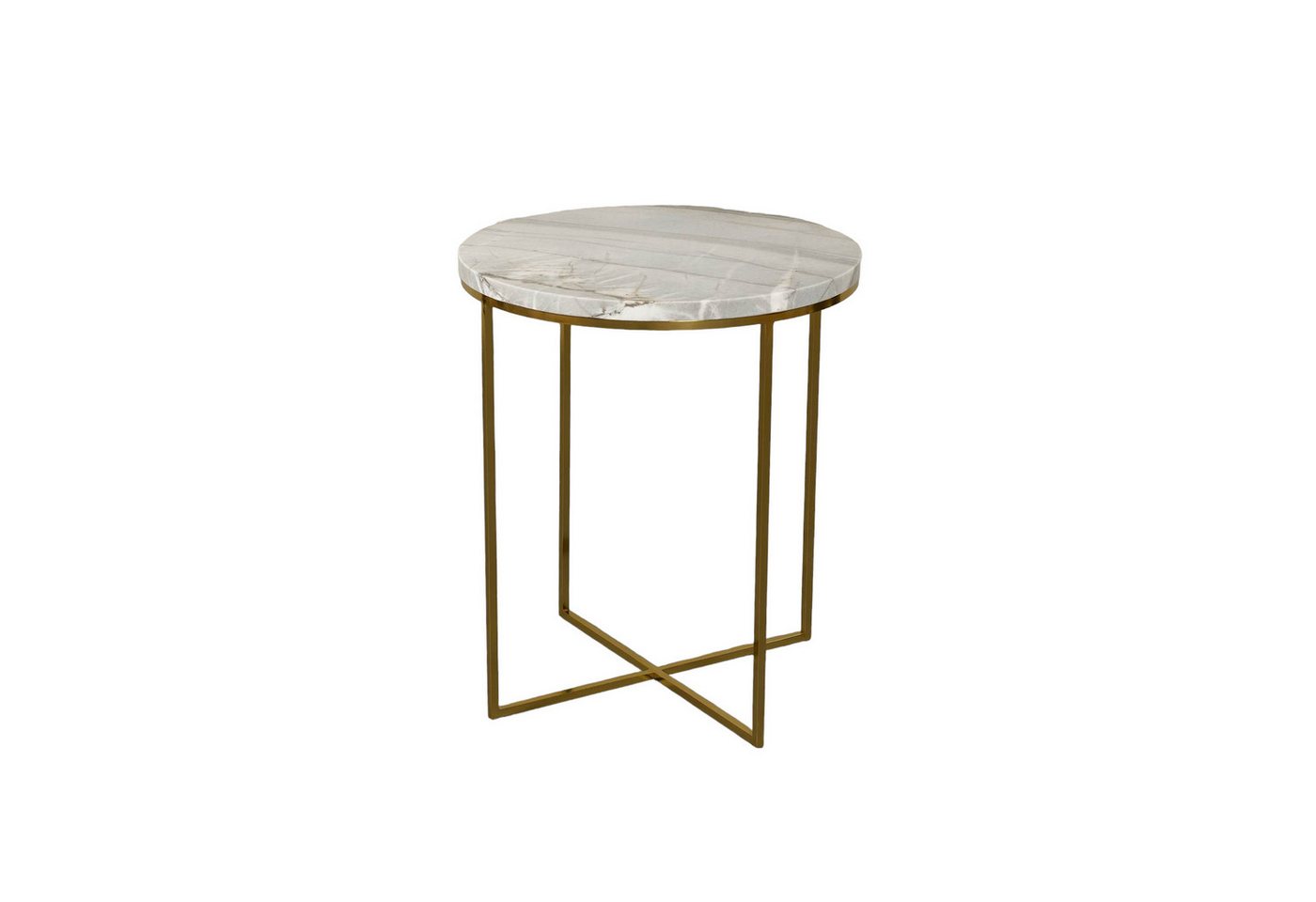 MAGNA Atelier Beistelltisch MONTE mit Marmor Tischplatte, Ablagetisch, Metallgestell, Side Table Naturstein, 38x54cm von MAGNA Atelier