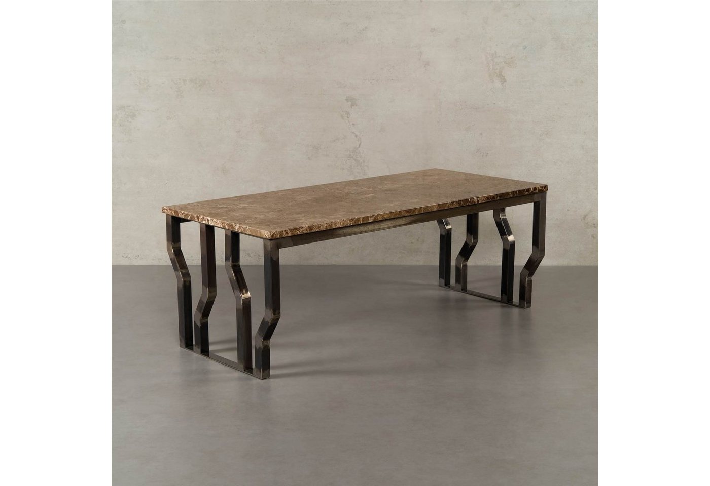MAGNA Atelier Couchtisch SILICON VALLEY mit Marmor Tischplatte, Wohnzimmertisch, Coffee Table, nachhaltig, Sofatisch, 110x50x40cm von MAGNA Atelier