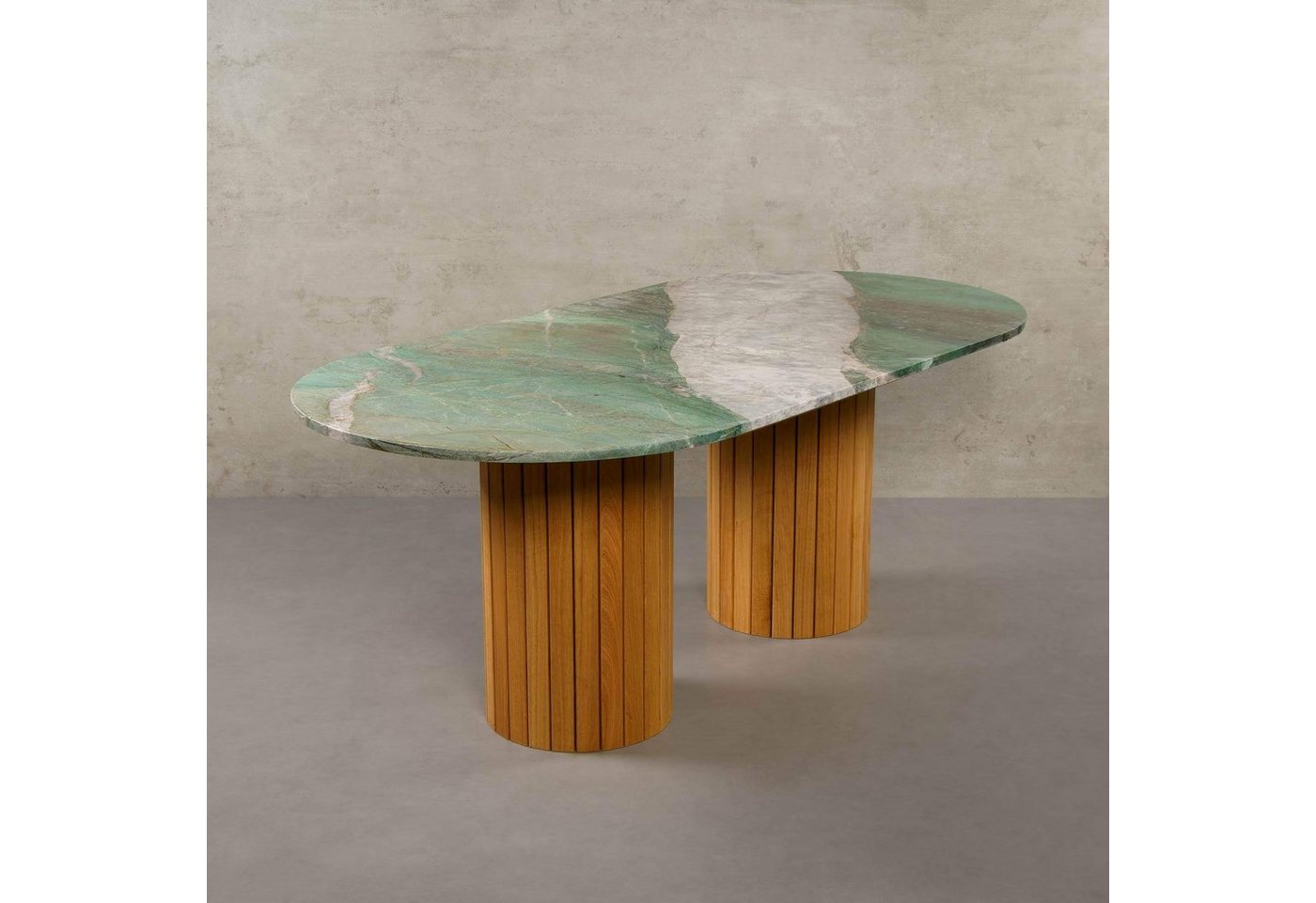 MAGNA Atelier Esstisch Montana mit Marmor Tischplatte, Küchentisch, Eichenholz Gestell, Dining Table 200x100x76cm von MAGNA Atelier