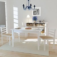 Küchenstühle moderne,Esszimmerstuhl, Essstühle 2 Stk. Weiß Gummibaum Massivholz und Samt -95929 - Weiß von MAISONCHIC