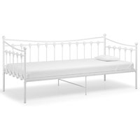 Bettgestell,Schlafsofa Bettrahmen Weiß Metall 90x200 cm -Maison 76520 - Weiß von MAISONCHIC