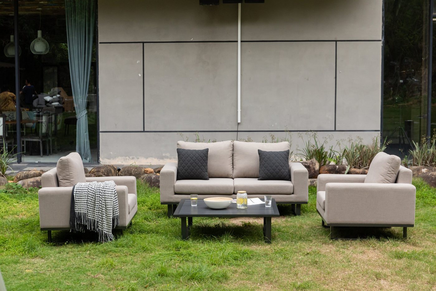 MANDALIKA Garden Gartenlounge-Set Outdoor Lounge Set Sava 100% wetterfest mit LIKA-TEX® Bezug von MANDALIKA Garden