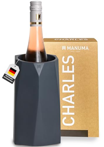 MANUMA® Design Weinkühler Beton - Extra Stilvolles Geschenk für Weinliebhaber - Getränkekühler Ideal für Weinliebhaber - Ideales Geschenk von MANUMA