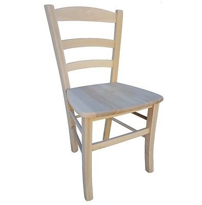 Sessel aus massivem Buchenholz, naturroh, zum Bemalen von Haus, Küche, Garten, Restaurant von Fitwish