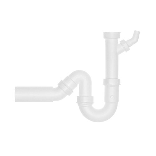 Universal-Röhren-Geruchsverschluss 1 1/2 " mit einem Geräteanschluss und 50 mm Abgang / Ablaufverbindung / Sifon / Abfluss / Geruchsverschluss / Traps von Evenes