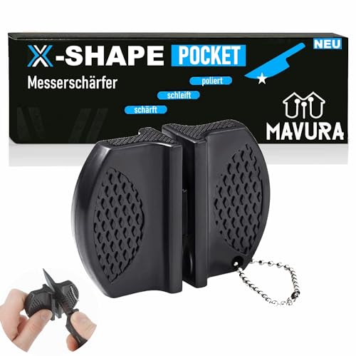 X-SHAPE POCKET Messerschärfer Messerschleifgerät Profi Messer Schärfen, Edge Sharper X-SHAPER von MAVURA