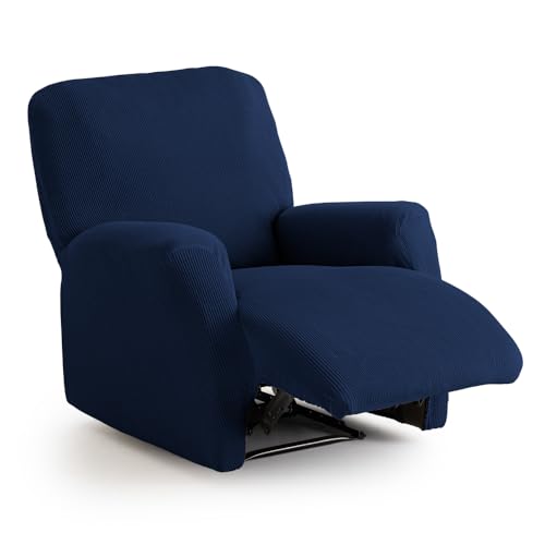 Maxifundas | Elastischer Sofabezug für Relaxsessel, Blau, extra weich, rutschfest und elastisch, Modell Inca von MAXIFUNDAS FUNDAS DE SOFA & CHAISE LONGUE