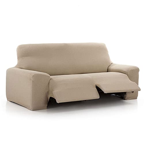 Maxifundas Sofabezug für Relax, 3-Sitzer, 2 Füße, Vega, Dunkelbeige von MAXIFUNDAS FUNDAS DE SOFA & CHAISE LONGUE