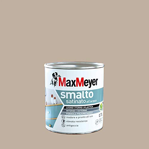 Maxmeyer 165329D300006 Wasserlack aus Polyurethan, satiniert, Taupe, 0,75 l, 0,75 l von MAXMEYER