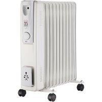 Elektrischer Ölradiator - Thermostat - 4 Räder - Ãœberhitzungsschutz - 11 Lamellen - white - Maxxhome von MAXXHOME