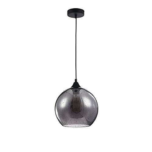 MAYTONI DECORATIVE LIGHTING Modern Einfach Pendelleuchte Urban Kugel Schirm aus gefärbtem Glas, Regentropfenmuster grau 1?Glühbirne, exkl. 1?Glühbirne E27?60?W IP20?220?V von MAYTONI DECORATIVE LIGHTING