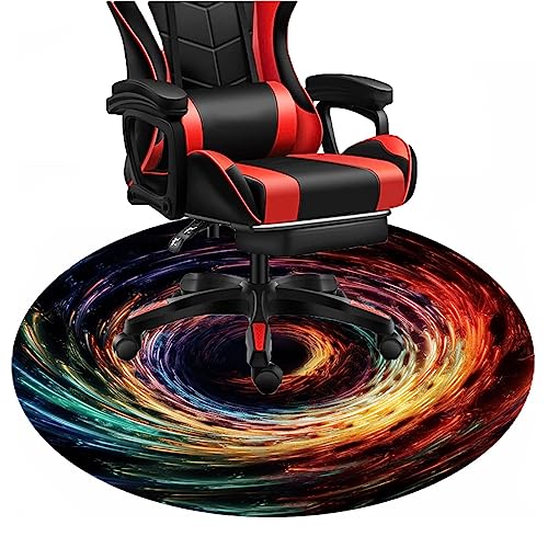 MAxba Bodenschutzmatte Bürostuhl Rund Gaming Teppich Kratzfest Bürostuhlunterlage Schreibtischstuhl Unterlage (Color : 3, Size : 120cm) von MAxba