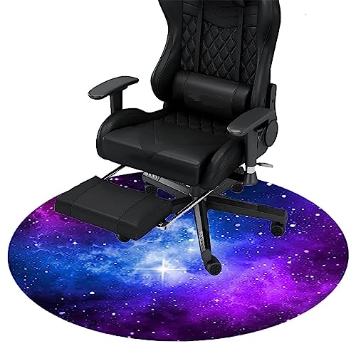 MAxba Rund Bodenschutzmatte Bürostuhl Unterlage rutschfest Kratzfest Gaming Teppich Stuhlunterlage Bürostuhlunterlage Bodenmatte (Color : 2, Size : 80cm) von MAxba