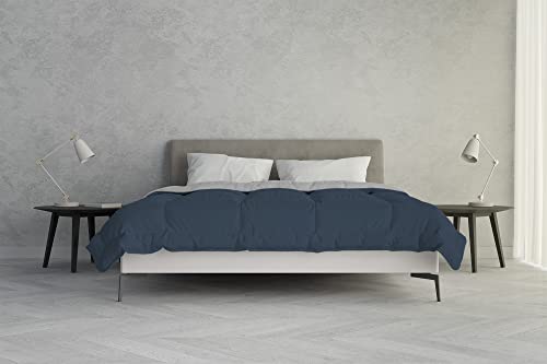 Italian Bed Linen MB Home Basic “Atlanta” Wintersteppdecke, Dunkel Blau/Hell Grau, 250x250 cm von Italian Bed Linen
