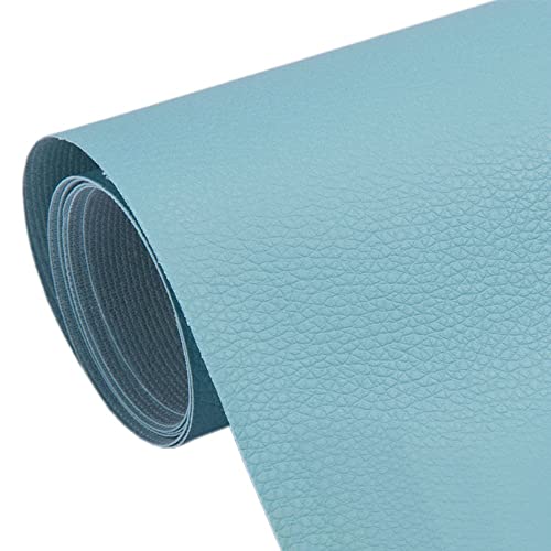 1 Stück 50 x 137 cm DIY Selbstklebende Leder-Flicken Fix Patch Sofa Reparatur Subsidies PU Stoff Aufkleber PU Leder Patches (Hellblau) von MBLUE