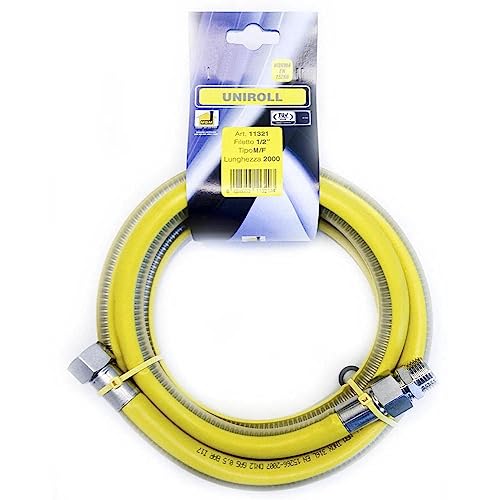 Flexible Gasleitung 2 mt 1/2 „MF Stahl nach EN 15266 für Kochfeld/Küche Uniroll von MBM